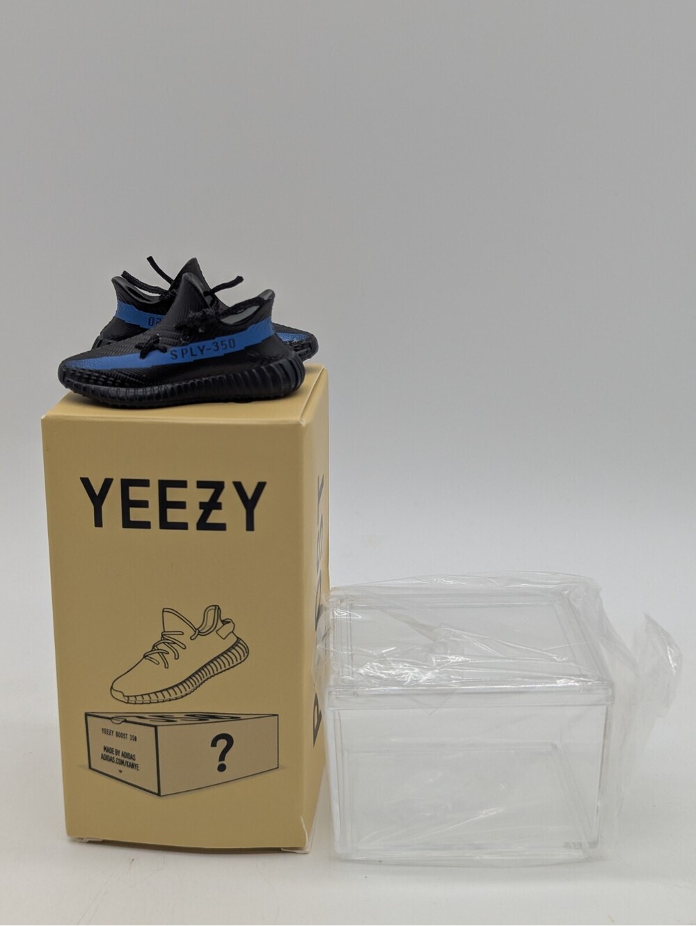 Adidas Yeezy 350 Dazzling Blue Miniature Sneakers Pair 1/6 Scale GY7164 Figure